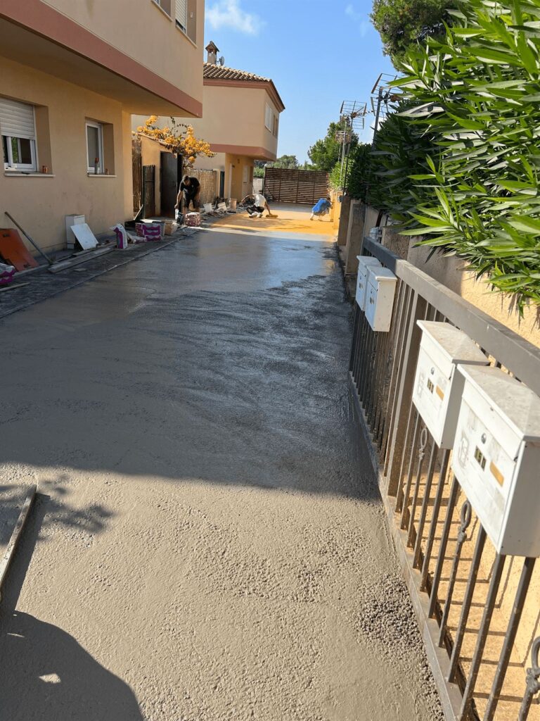 Printed concrete pavement for Miami Playa Tarragona (2) pavimento hormigón impreso para comunidad Miami PLaya tarragona (2)