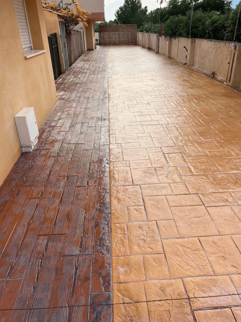 Printed concrete pavement for Miami Playa Tarragona (5) pavimento hormigón impreso para comunidad Miami PLaya tarragona (5)