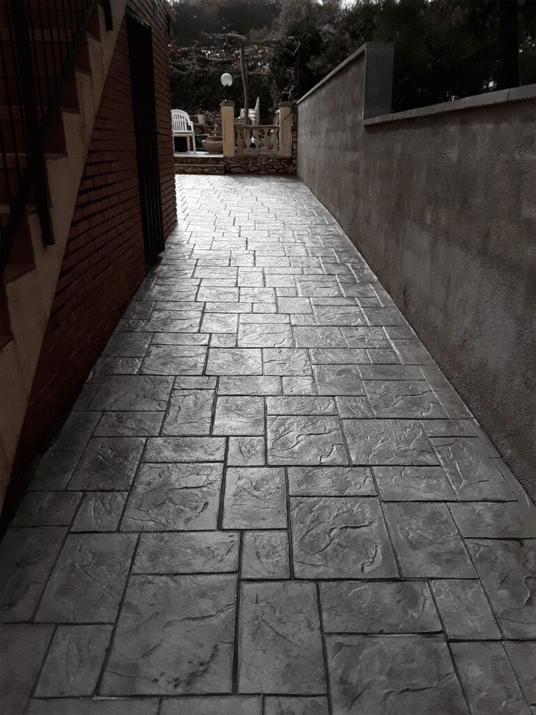 Printed concrete pavement Martorell Barcelona (6) pavimento hormigón impreso martorell Barcelona (6)