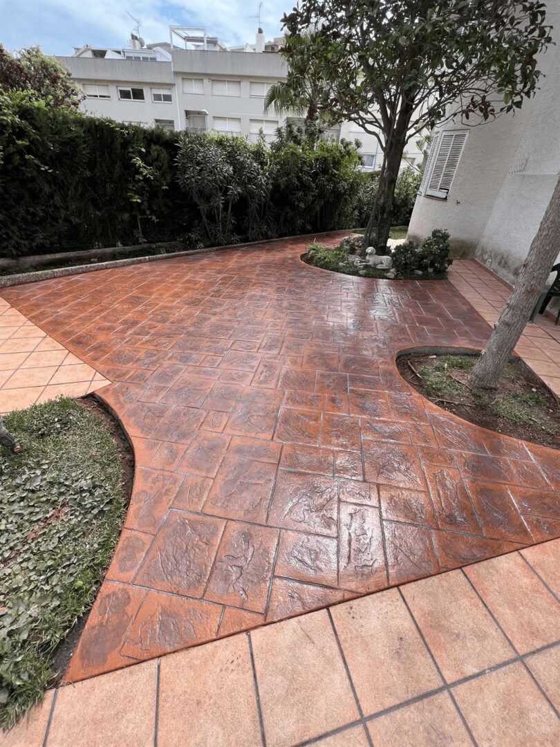 pavimento de hormigón impreso en Segur de Calafell (5)