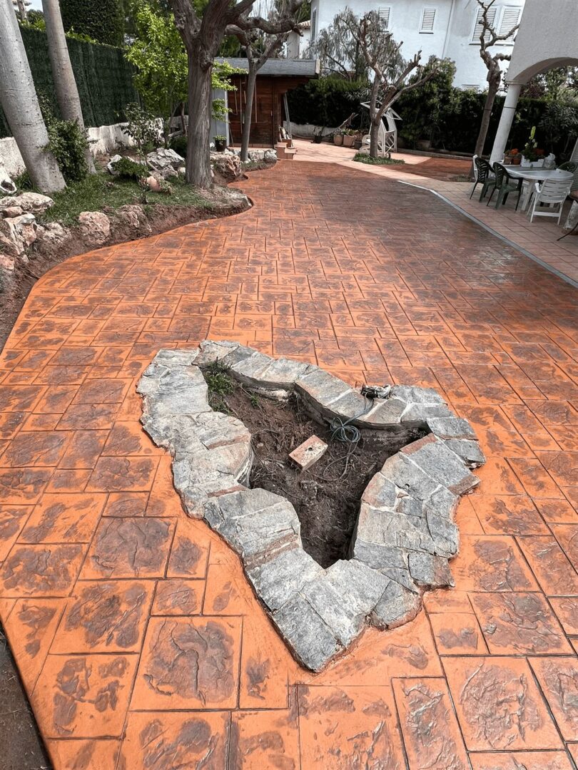 pavimento de hormigón impreso en Segur de Calafell (8)