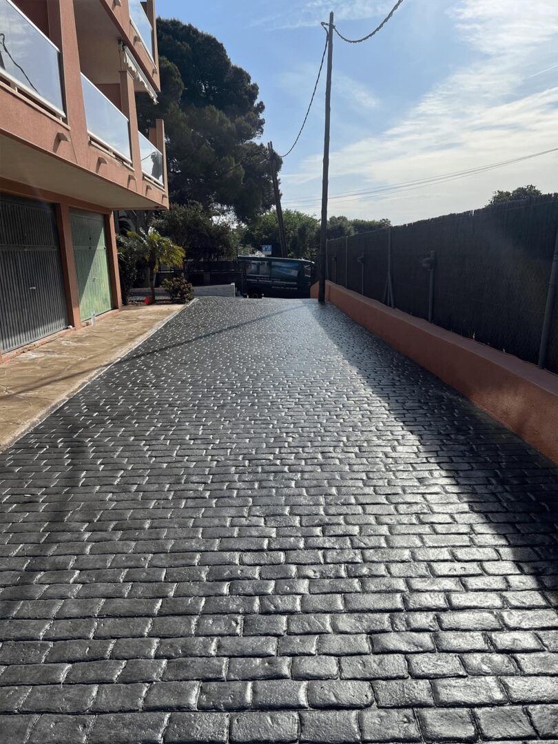 15 nuevo pavimento de hormigón impreso en Savinosa Tarragona