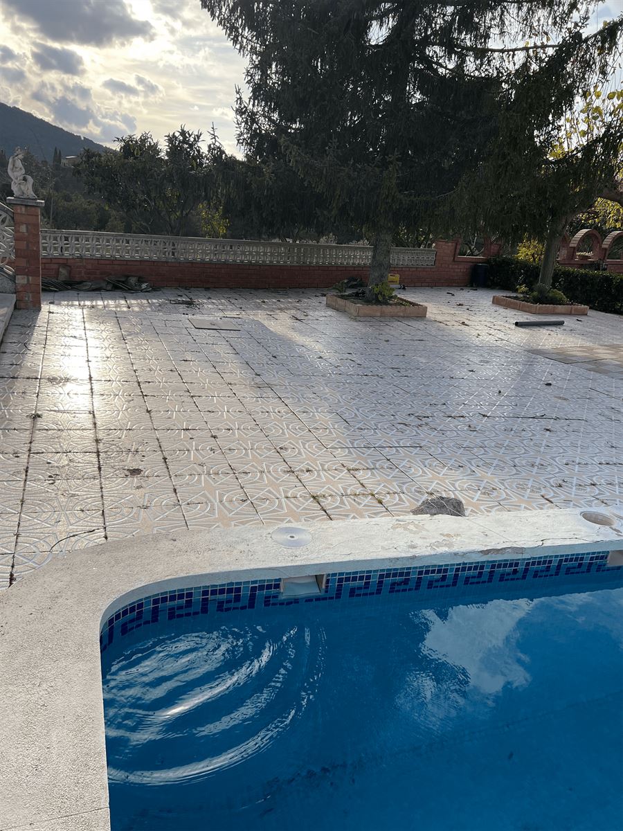 patio piscina antes reforma exterior ranxos bonany